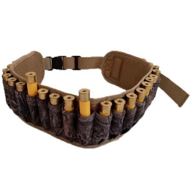 Tactical 20 Rounds Ammo Shell Holder Waist Belt 12 Gauge Shell Bandolier Cartridge Magazine Pouch Hunting Accessories