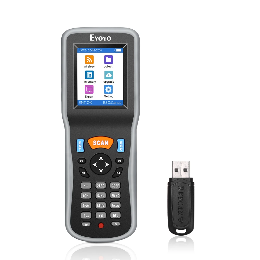 Eyoyo 1D Wireless Barcode Scanner Handheld Daten Sammler Lager Zähler Scanner Tragbare Barcode Reader Für Lager