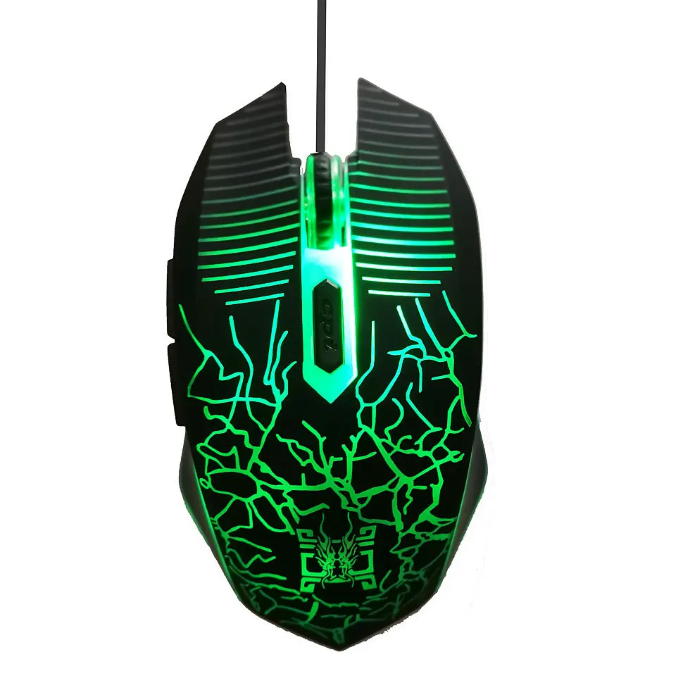 Мышь Компьютерная Проводная с подсветкой, 1600DPI, 6 кнопок