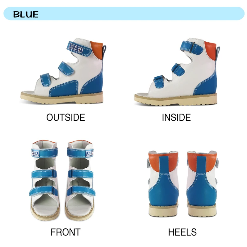 Orinformations Uckland-Sandales pour enfants, chaussures en cuir NuSO k Orth4WD, bleu foncé, pour garçons, nouvelle collection