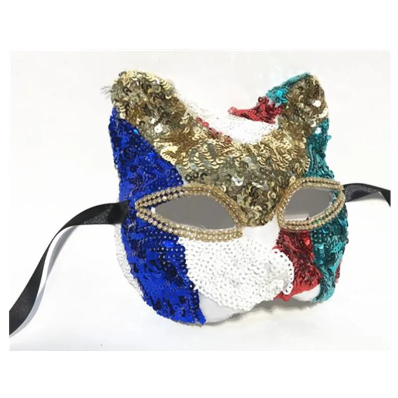 Masque à paillettes H3356 pour femmes et hommes, accessoires de spectacle, fête d'halloween, carnaval de noël, discothèque, Bar, fille