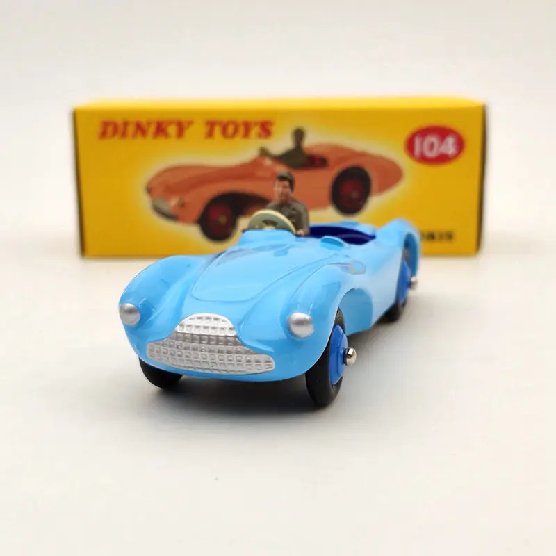 DeAgostini Dinky Toys pour Aston Martin DB3S, collection de modèles moulés sous pression bleus, 1/43, 104