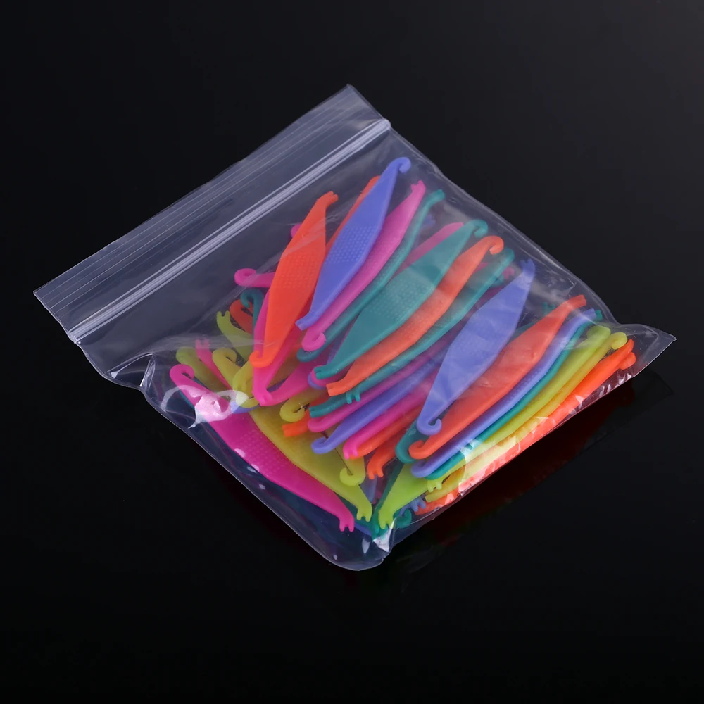 50 adet tek kullanımlık plastik ortodonti elastik plaserler 10 adet/torba çeşitli renkler Cayenas