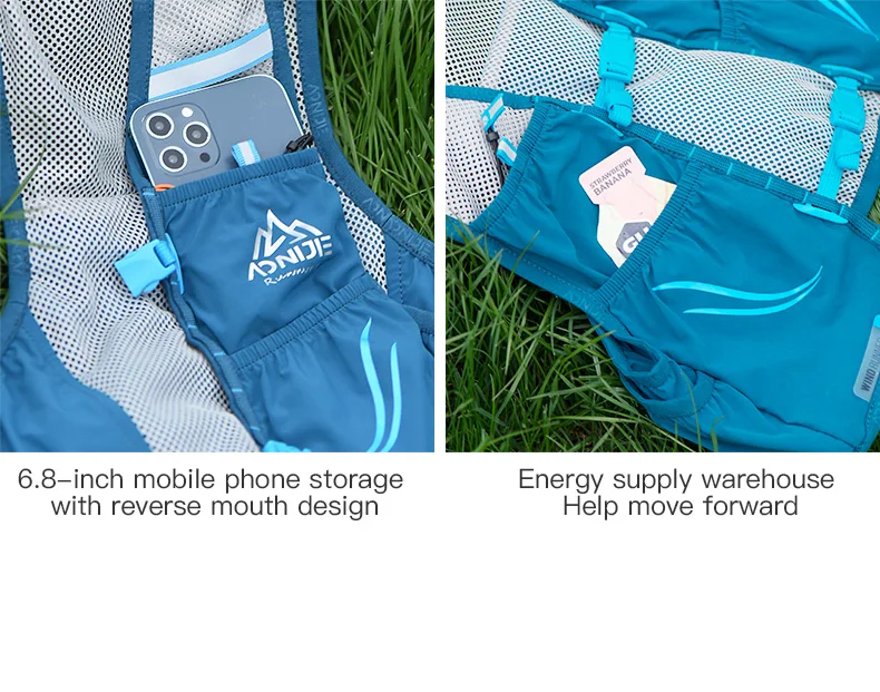 AONIJIE C932S 2,5 l tragbarer Trinkrucksack, Laufrucksack, Rucksack, Tasche, Weste, Geschirr für Wandern, Camping, Marathon, Rennen, Klettern – Detail 10