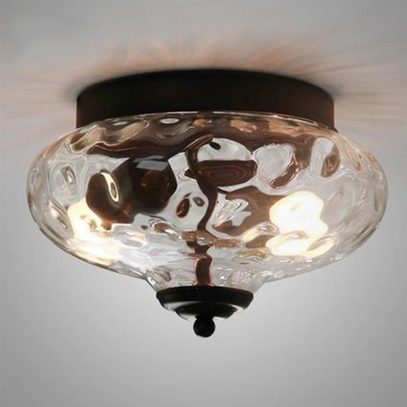 Glass pineapple loft industrial style American style creative corridor balcony porch room E27 ceiling lamp