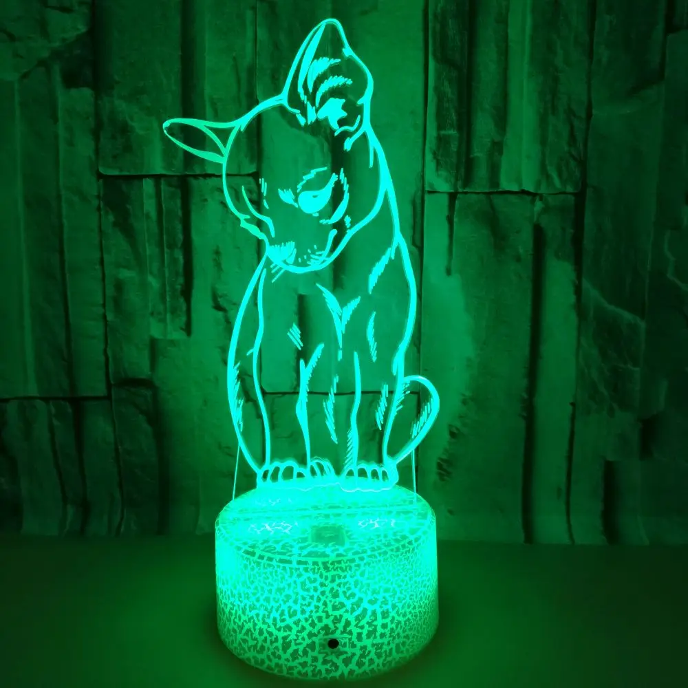 3D Night Lamp Optical Illusion Light 7 Color Changing Touch Table Desk Lamps with USB Cable for Birthday Gifts Home Decor Lamp