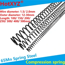 Cylindroid Helical Coil Rotor Return Pressure Compression Mechanical Spring 65Mn Steels Wire Diameter 1.5mm 2.0mm