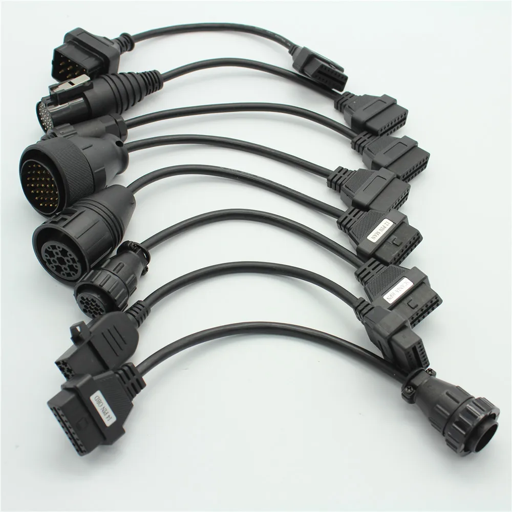 Acheheng Truck diagnostic tool cable 8 truck cables for pro plus / multidiag pro /OBDII diagnostic tool OBD scanner trucks cable