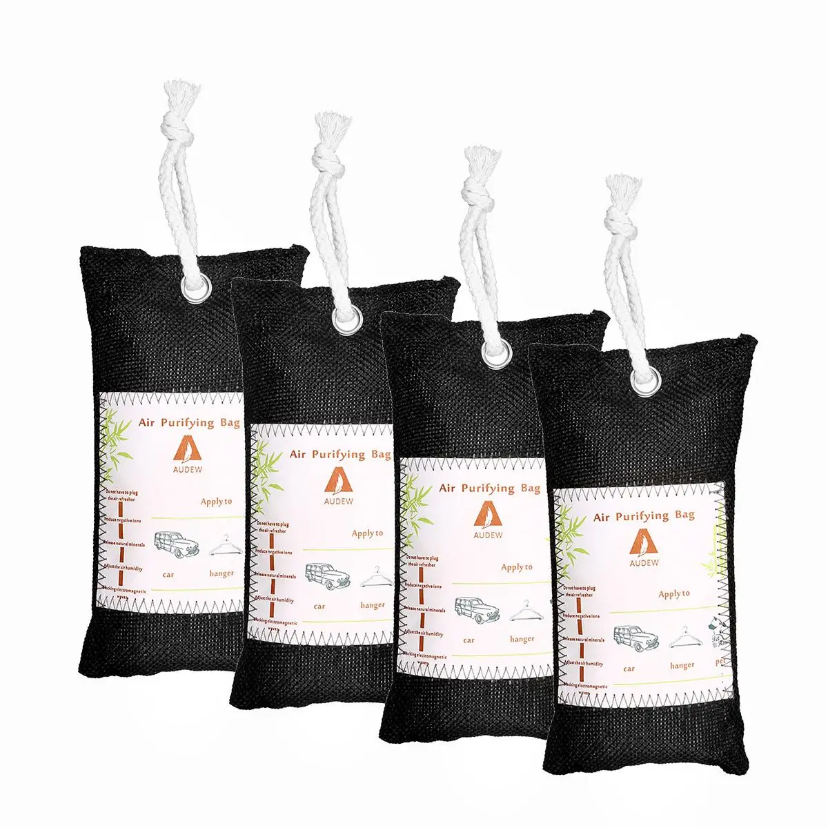 4/8packs Bamboo Charcoal Bag Odor Moisture Absorber Natural Deodorant Bag Air Purifying Bags Car Home Air Freshener