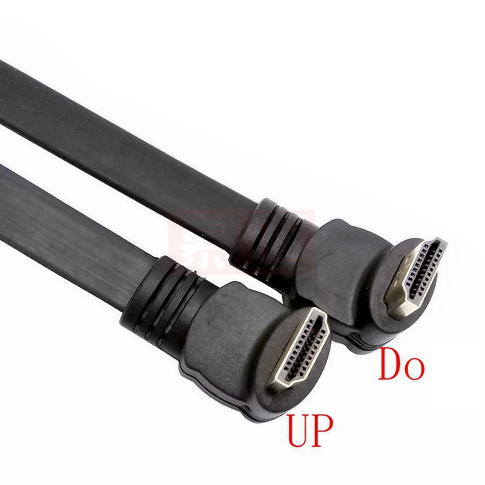 フラットスリム高速 1.4V HD 対応延長ケーブル 30cm A タイプ オス - A オス コード AM/AM 上下角度