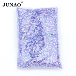 JUNAO 2mm 3mm 4mm 5mm 6mm Transparent Light Purple AB Rhinestones Bulk Resin Non Hotfix Strass Nail Crystal Stones Decoration