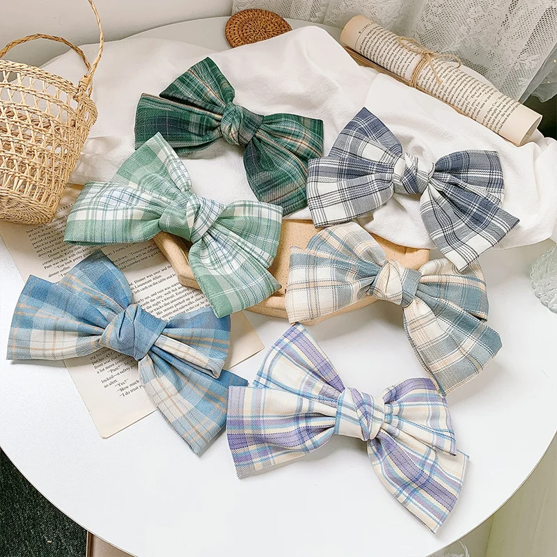 Fashion Korea Lattice Big Bow Hairpins Clips Women Girls Lovely Cute  Barrette Hair Clips Hairpins Headdress Hair  Accessories