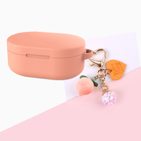 For Xiaomi Mi Redmi Airdots Case Sweet Peach Keyring Silicone Protection Cases NEW Redmi Airdots S Headphones Case Cover Fundas