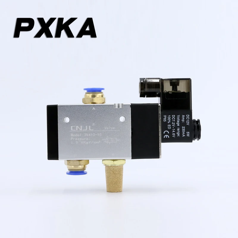 Adecco 3V210-08 صمام الملف اللولبي الهوائي صمام صمام اثنين موقف ثلاثة طريقة 220 لفائف 24 فولت صمام إلكتروني