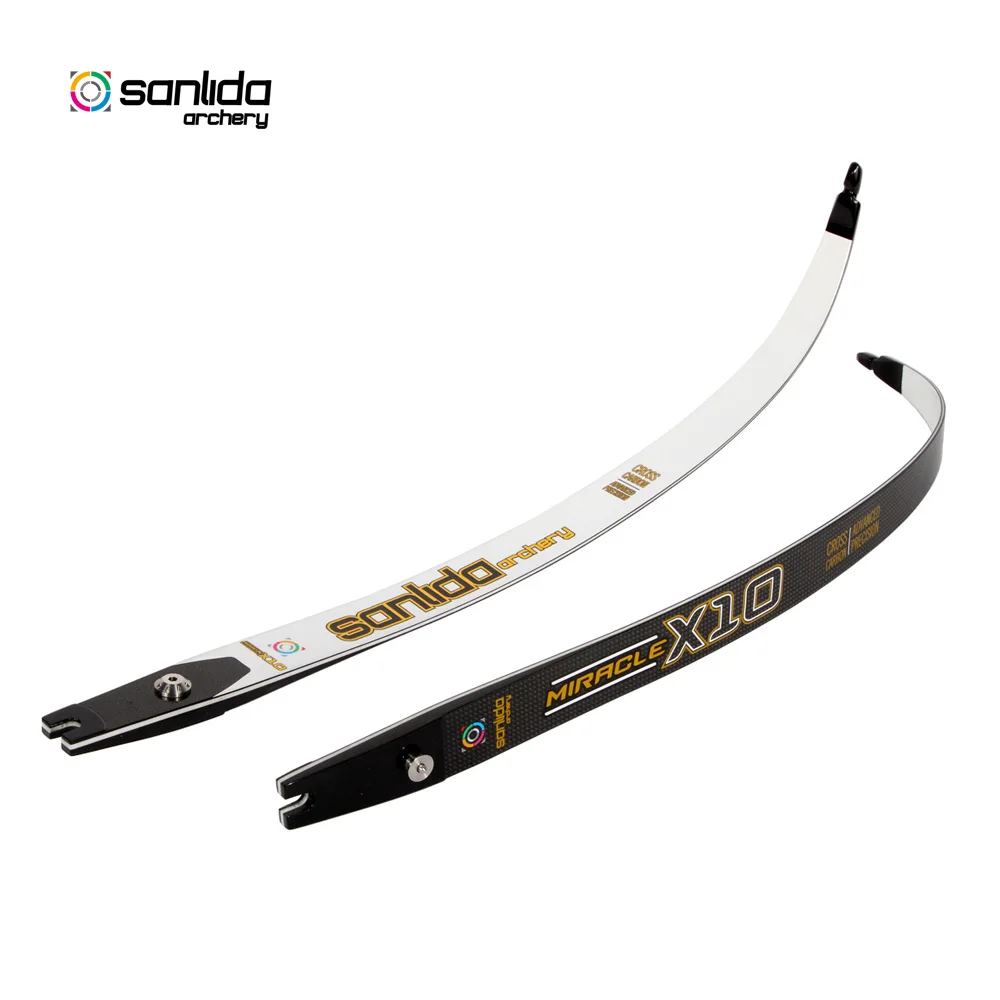 

Sanlida Miracle X10 ILF Limbs 66" 16-46 LBS Carbon Fiber With Graphit Foam Core Recurve Bow Limbs Shooting Outdoor