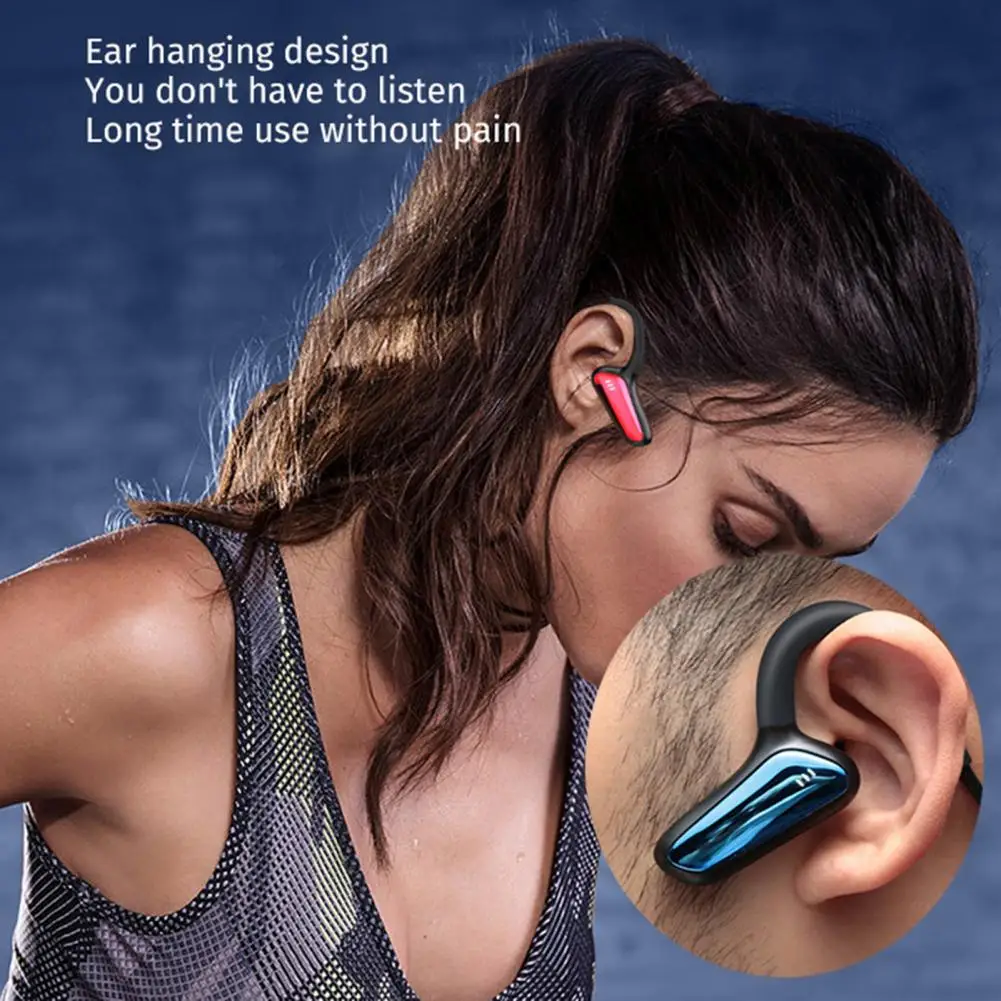 M-D8 Wireless Earphones Fast Speed Bluetooth-compatible 5.2 Bone Conduction Portable Universal Wearing Headphone for Music