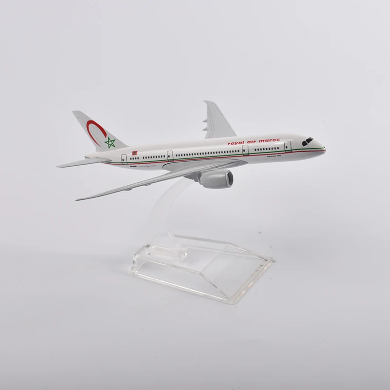 JASON TUTU-Avión de juguete de Metal fundido a presión, modelo de avión de 16cm, Royal Air Maroc Boeing 787, escala 1/400