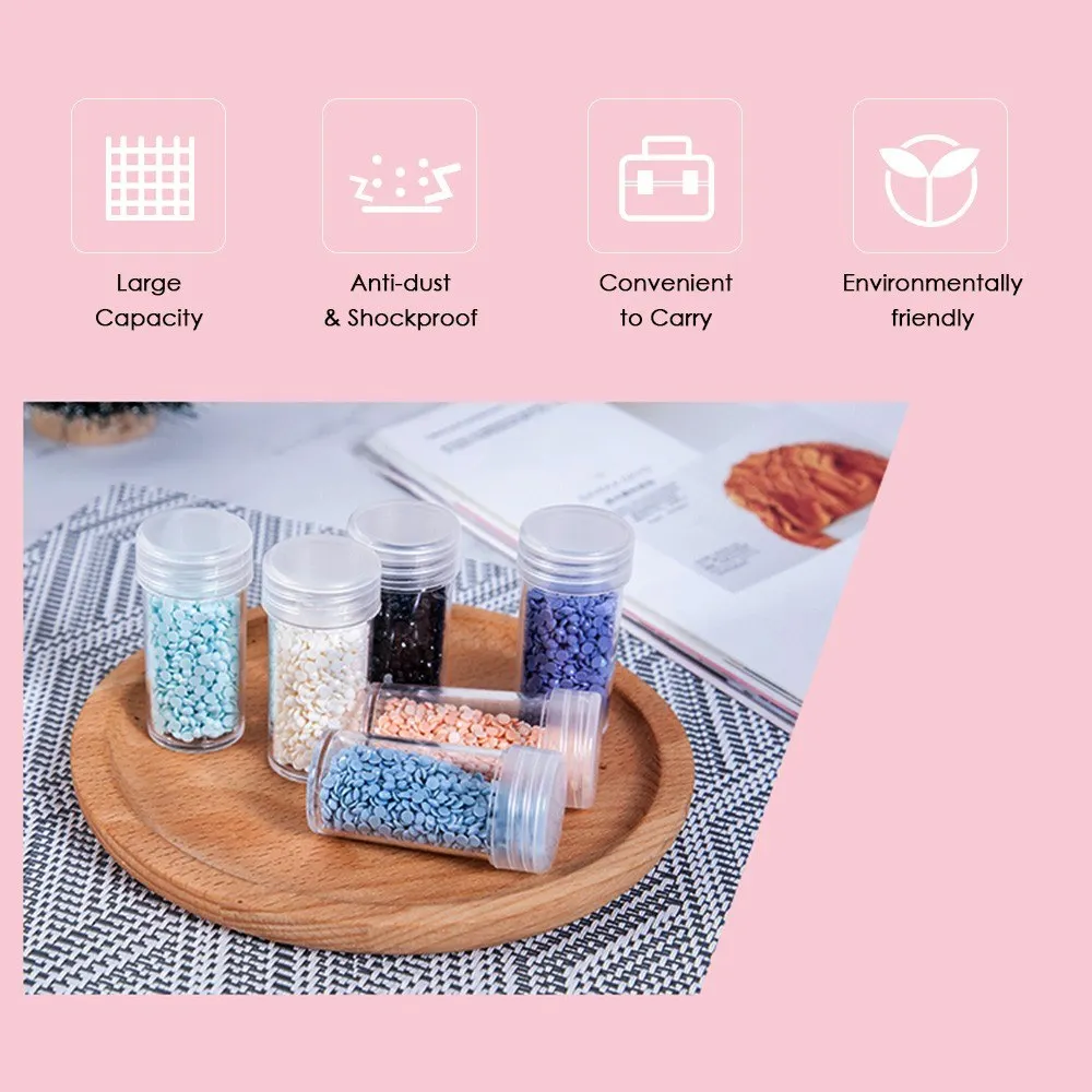 60 Bottles Diamond Storage Box Diamond Embroidery Painting Accessory Tool Drill Jewelry Beads Storage Hand Bag Container