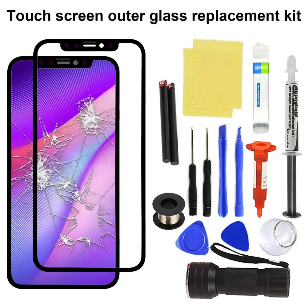 Replacement Outer Front Glass Screen Repair Kit for iPhone X XR XS 11 12 Pro Max Phone Accessories For Mobile Phone