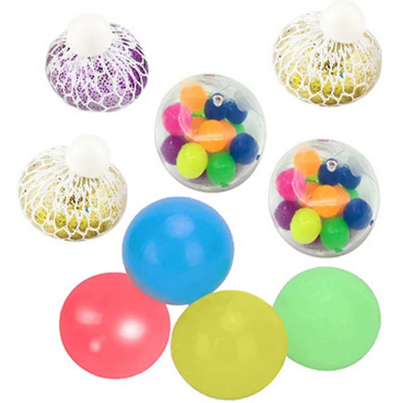 

9PCS Fidget Toys Pack Set Anti Stress Relief Toys Push Bubble Colorful Mood Relief Squeeze Ball Relieve Autism Gadget Vent Toy