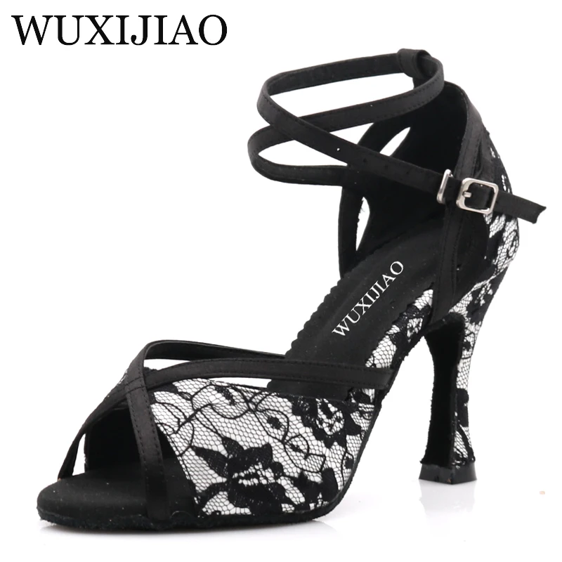 WUXIJIAO ladies shoes Jazz sneakers high heel dance shoes with rhinestones Latin dance shoes