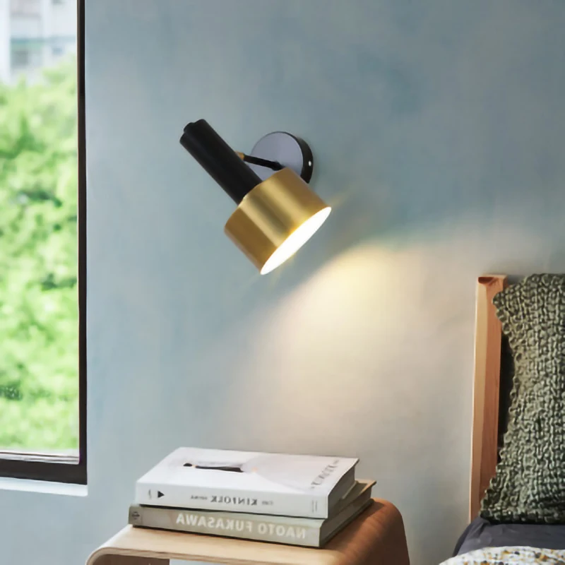 Nordic nowoczesna lampa ścienna E27 LED kinkiet światło złoto czarne oświetlenie wewnętrzne home decor kuchnia sypialnia salon nocna udekoruj