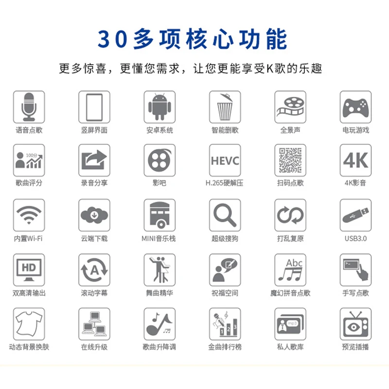 InAndOn 2022 Mesin Karaoke Baru, 22 "Layar Kapasitif Sistem Karaoke Rumah, Keluarga Ktv 4TB 80,000 Lagu Cina dan Inggris