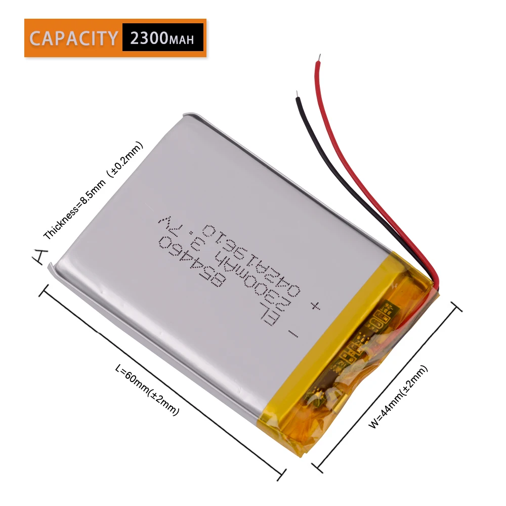 2300mah 3.7V 854460   Baterías Lipo de batería de polímero de litio recargable Li-ion