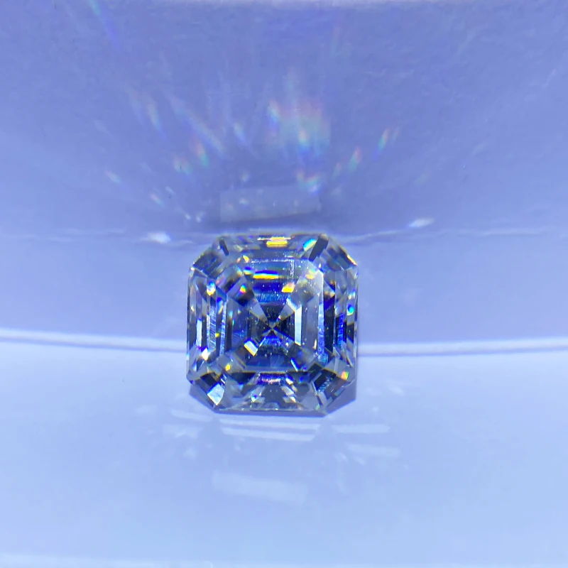 Loose Moissanite stone Asscher Cut 6.5X6.5mm 1.5ct DE VVS GRA Moissanites Diamond Gems for Men Ring