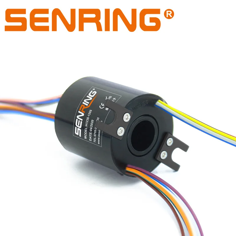 Electric Slip Ring H1235 for 6/12 Circuits 5A Through Hole Sliprings with Hole Bore 12-12.7mm OD Size 35mm  Signal Rotary Union