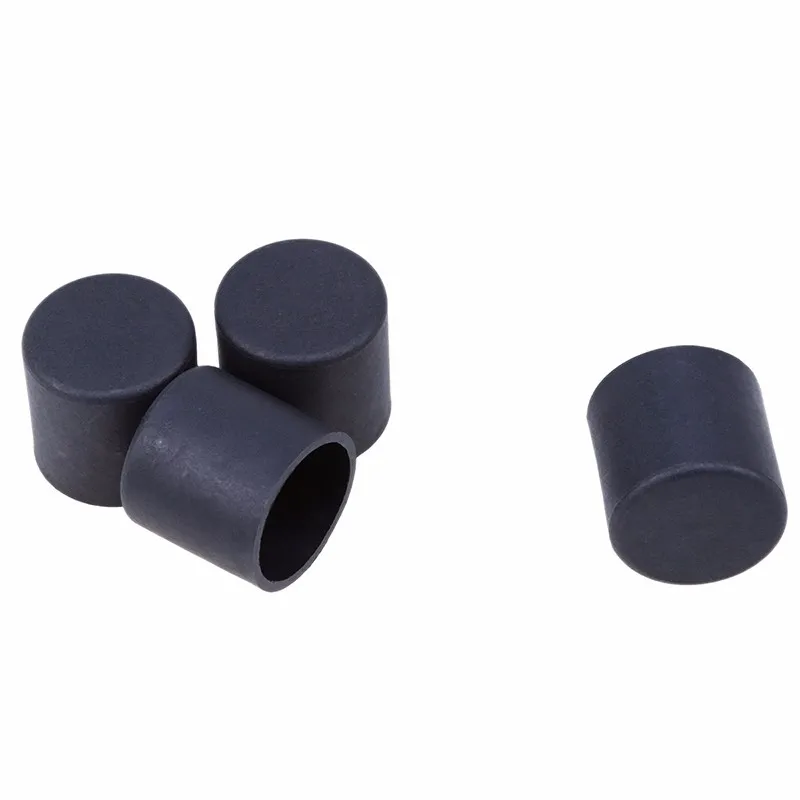 Patas de plástico de 4 piezas para muebles, cubierta antideslizante redonda para pies de mesa, Protector de suelo, tapas negras para patas de silla de 16/19/22/25mm