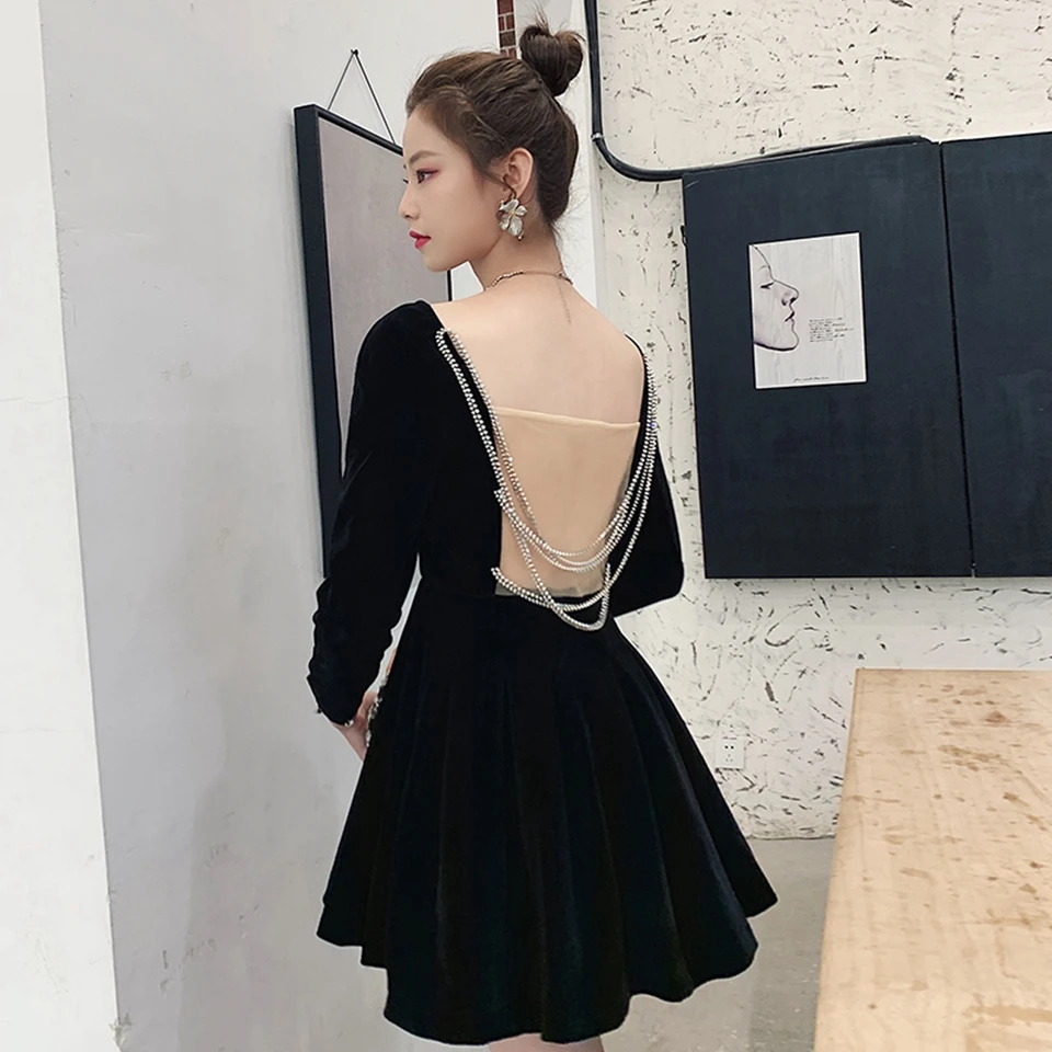 Black Cocktail Dresses 2020 New Back To School Short Prom Dresses Homecoming Vestidos De Gala Women Party Night Graduation Gowns