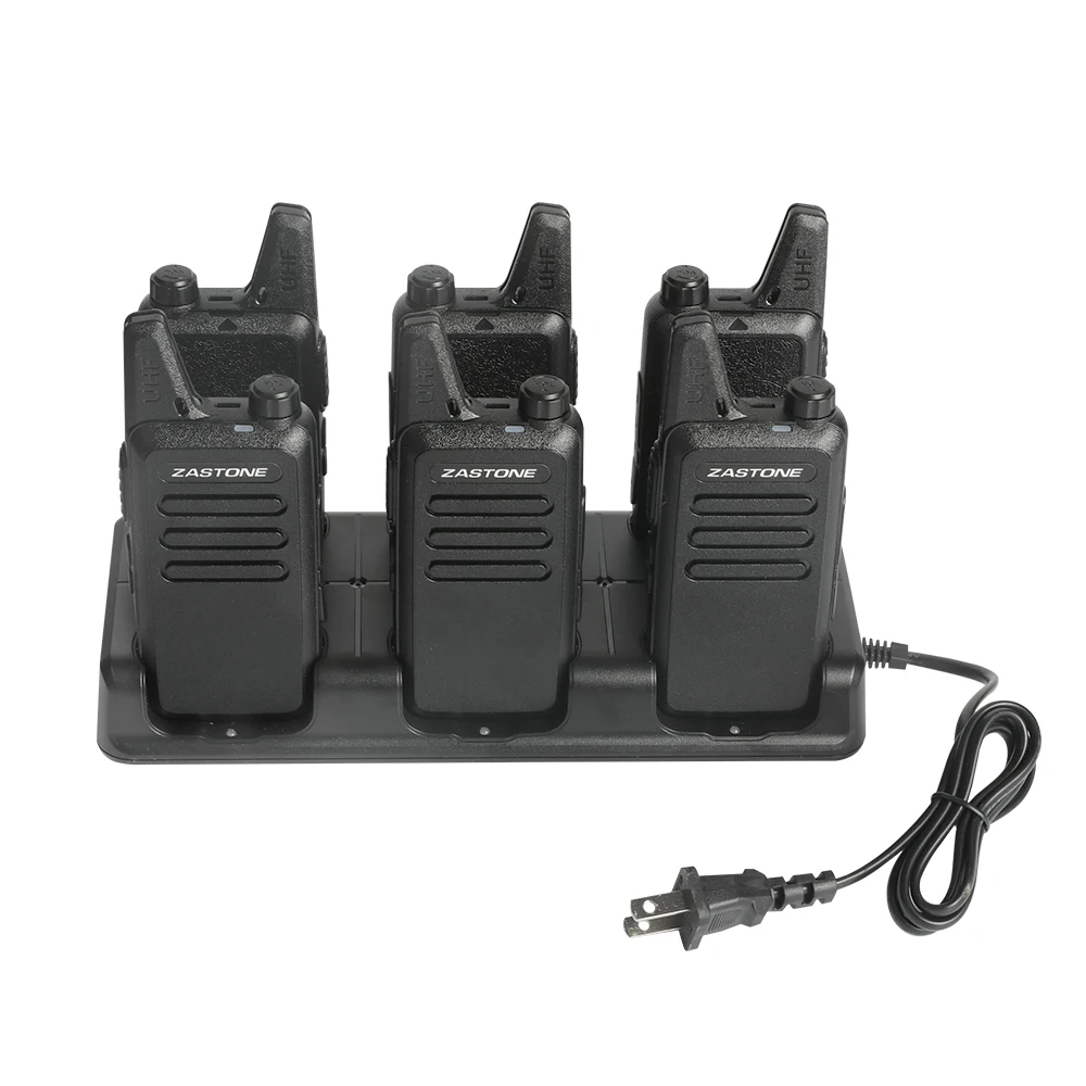 6PCS Zastone X6 Mini Walkie Talkie 400-470 UHF Walkie Talkie Portable Handheld Radio Comunicador Two-Way Ham Radio