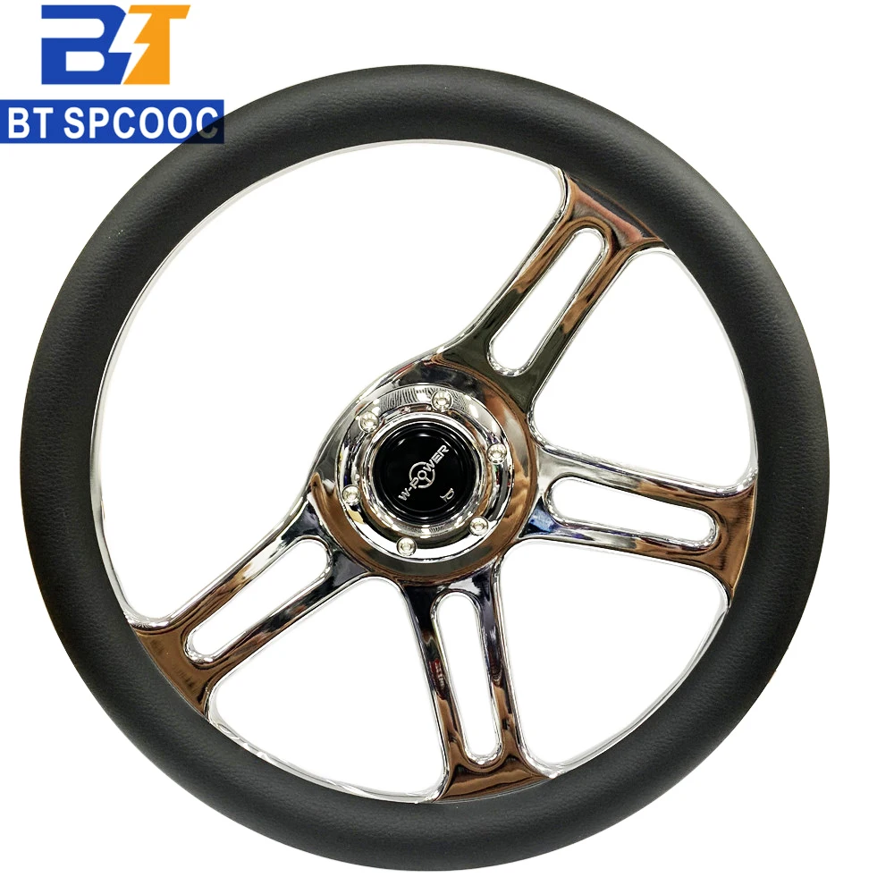 Universal 14inch Car Steering Wheel Leather Classic Type Steering Wheel 350mm High Quality 2020 Drift Stering Wheel With LOGO