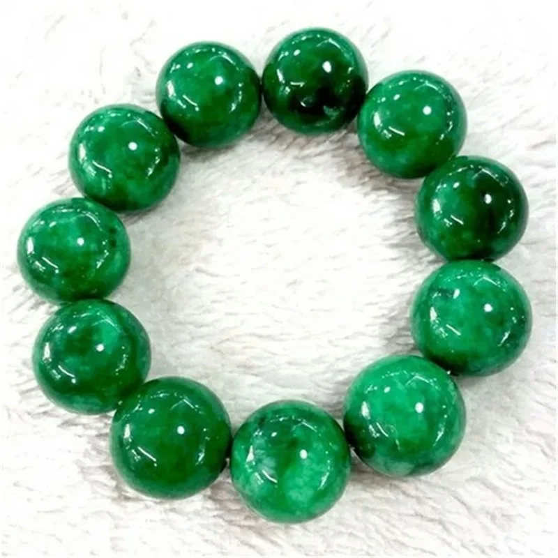 Genuine Natural Green Jade Bracelet Men Women Burma Emerald Jadeite Bangle Burmese Jades Stone Amulet Bracelets Jewellery Gifts