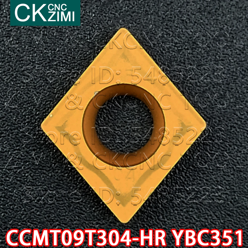 CCMT09T304-HR 카바이드 인서트 커터 선반 목재 선반 공구 YBC351 CCMT32.15-HR YBC351 CCMT CNC 밀링 인서트 공구