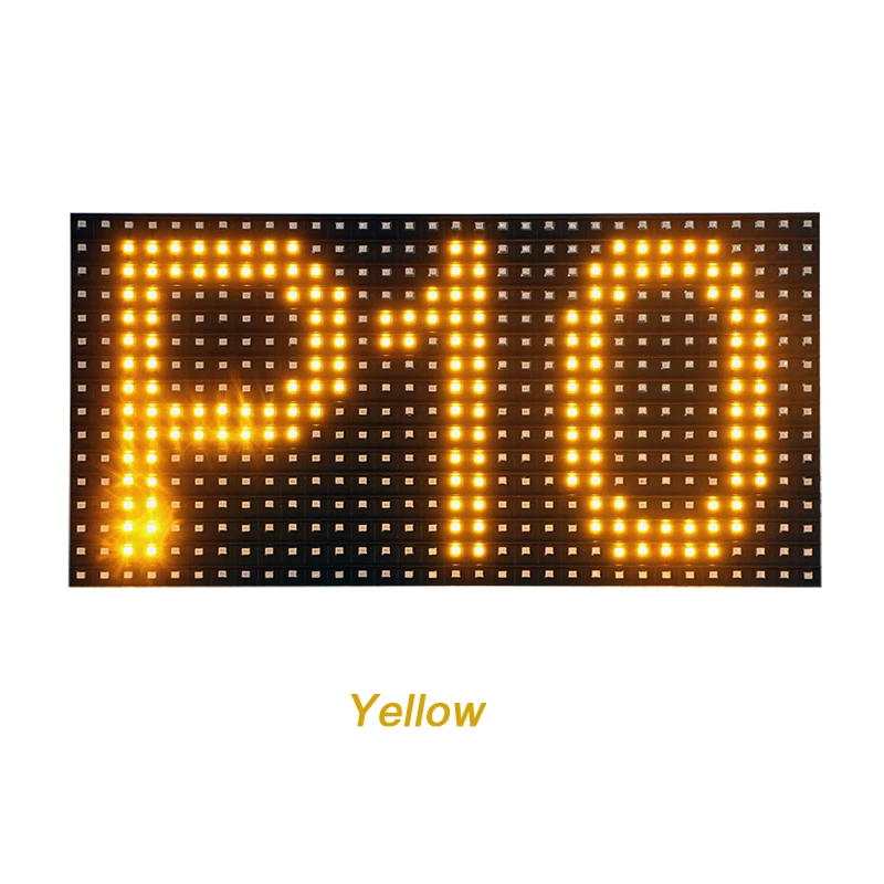 P10 Semi-outdoor Red / Green / Yellow / White / Blue Color LED Display SMD Panel Module 32x16 Pixels LED Display