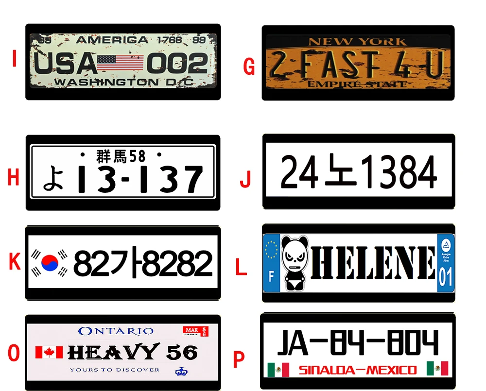 RC Metal Number License Plate Decoration 46*18MM for 1/10 1/8 RC Car Traxxas TRX-4 Axial SCX10 90046 D90 RC Crawler Tamiya HSP