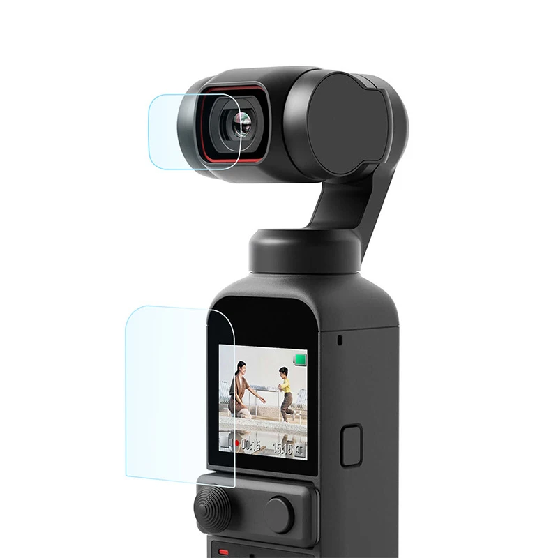 Protetor de tela de vidro temperado capa para dji osmo bolso 2 cardan handheld ação lente da câmera tela lcd proteção filme caso