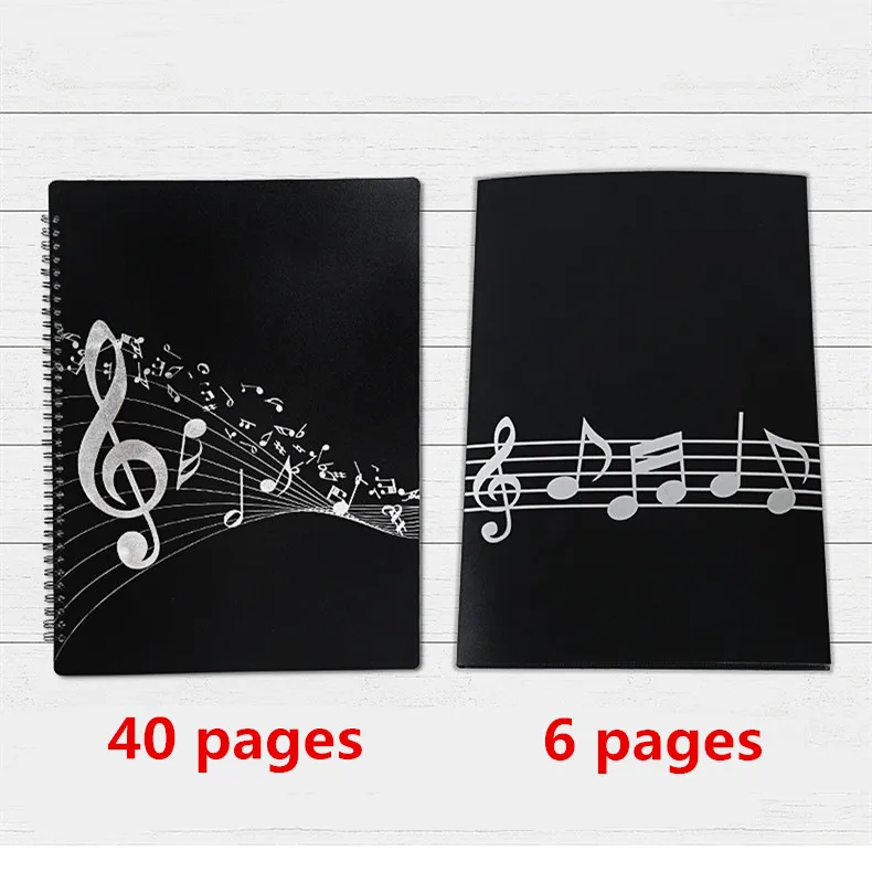 Flexible 40 Pages Piano Music Score Folder Smooth Expanded A4 Sheet Bag Stave Storage Holder Keyboard Instruments Accessories