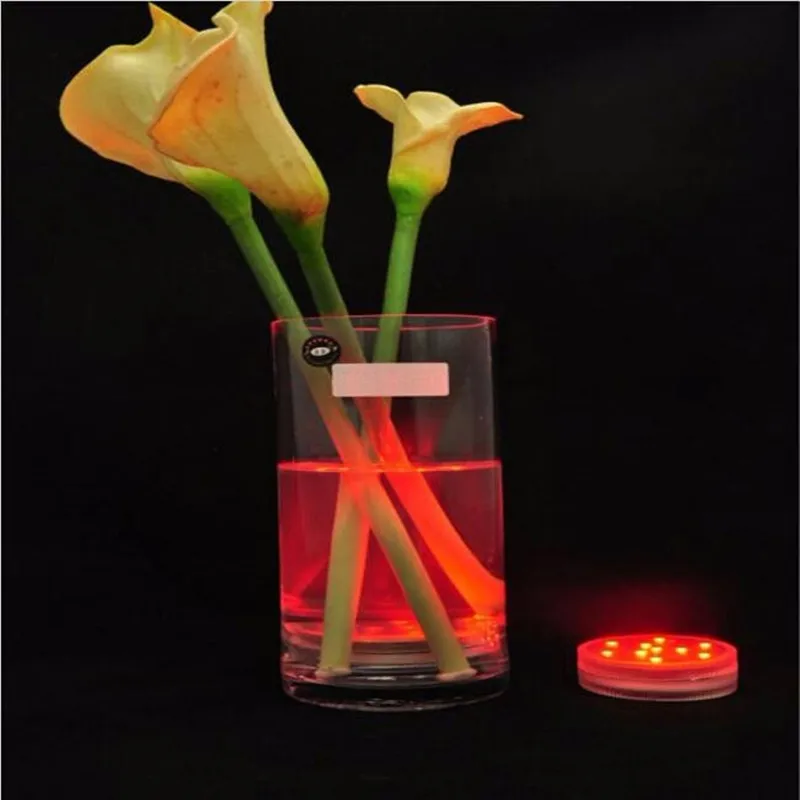 Remote Controlled 10 LED Submersible RGB Waterproof Light Battery Operated Wedding Xmas Party Vase Ornament