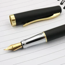 Pluma estilográfica clásica Duke 209, pluma de color dorado, negro mate, 1,0 MM, Punta Fude doblada, papelería de negocios