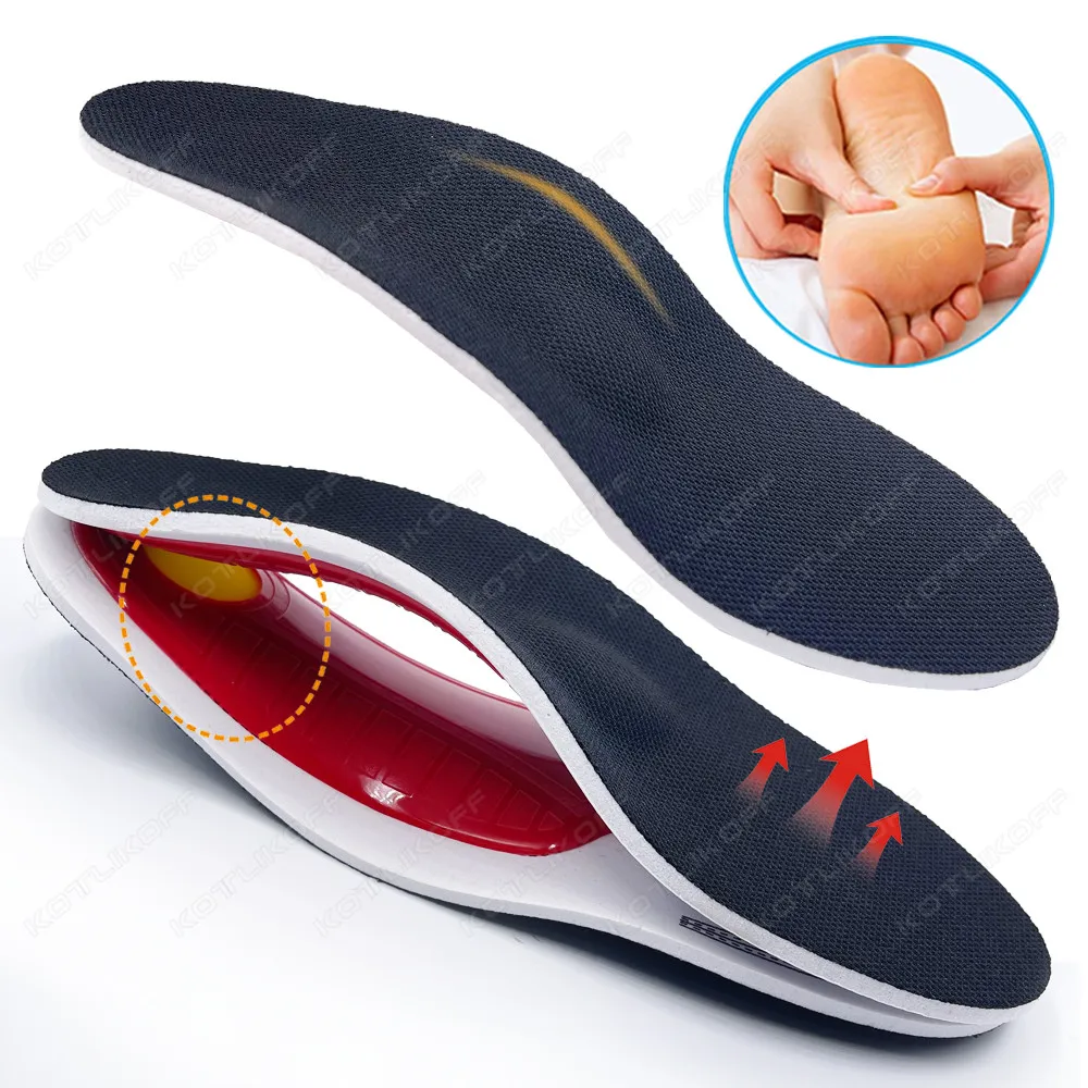 Premium Orthotic High Arch Support Insoles Gel Pad 3D Arch Support Flat Feet For Women Men Orthopedic Work Shoes Sole Foot Pain