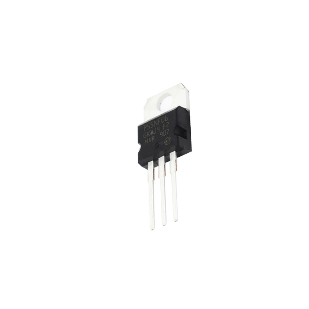 10PCS/LOT STP55NF06 P55NF06 55NF06 50A 60V TO-220 TO220 Transistor MOSFET New Original Good Quality Chipset