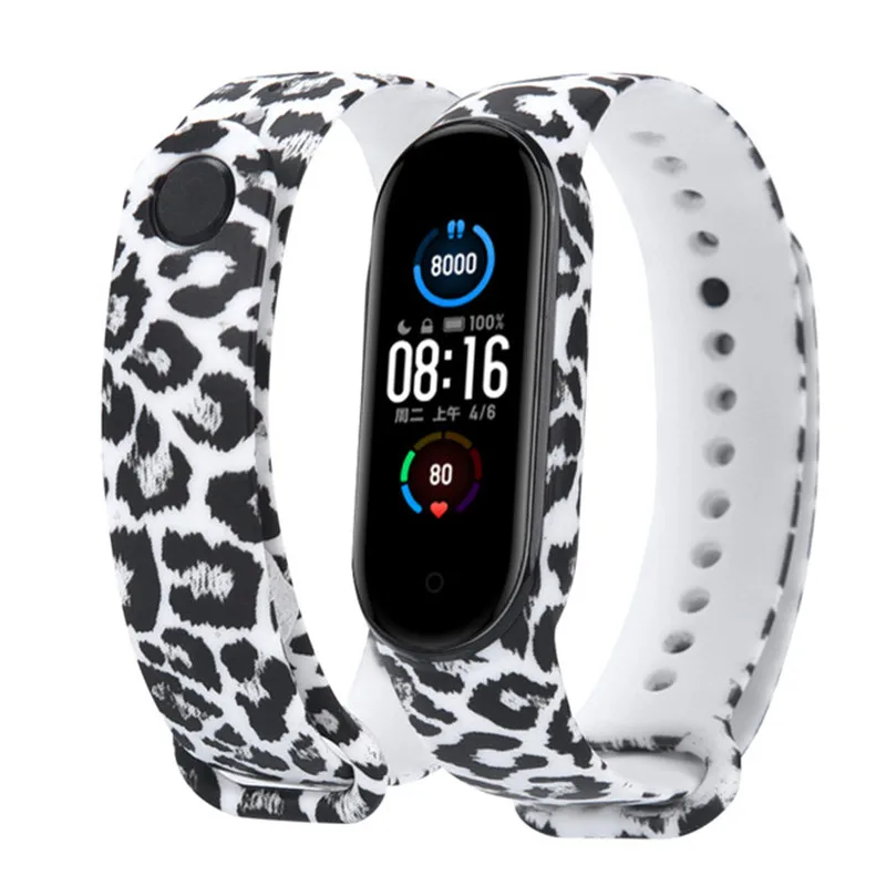 Dây Đeo Cho Xiaomi Mi Band 4 5 6 3 Cá Tính Graffiti Phong Cách Dây Đeo Tay Cho Mi Band 3 5 6 Silicone vòng Đeo Tay Thay Thế Ban Nhạc