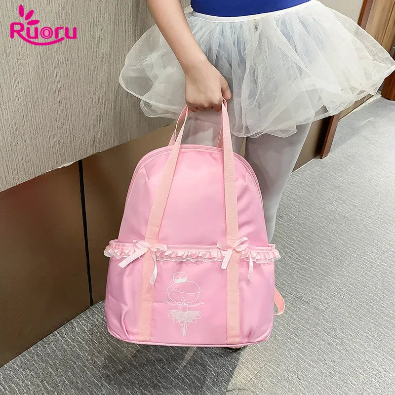 Ruoru Girl Ballet Bag Professional Dance Bag For Girl Baby children ballerina Dancing Waterproof Gymnastics Backpack Kid Handbag