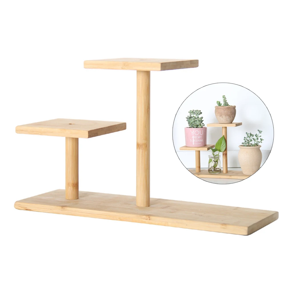 Bamboe Plant Bloem Plank Stand Bloempot Rack Holder Tuin Woonkamer Tafel Planter Display Stand Home Decor Indoor Outdoor