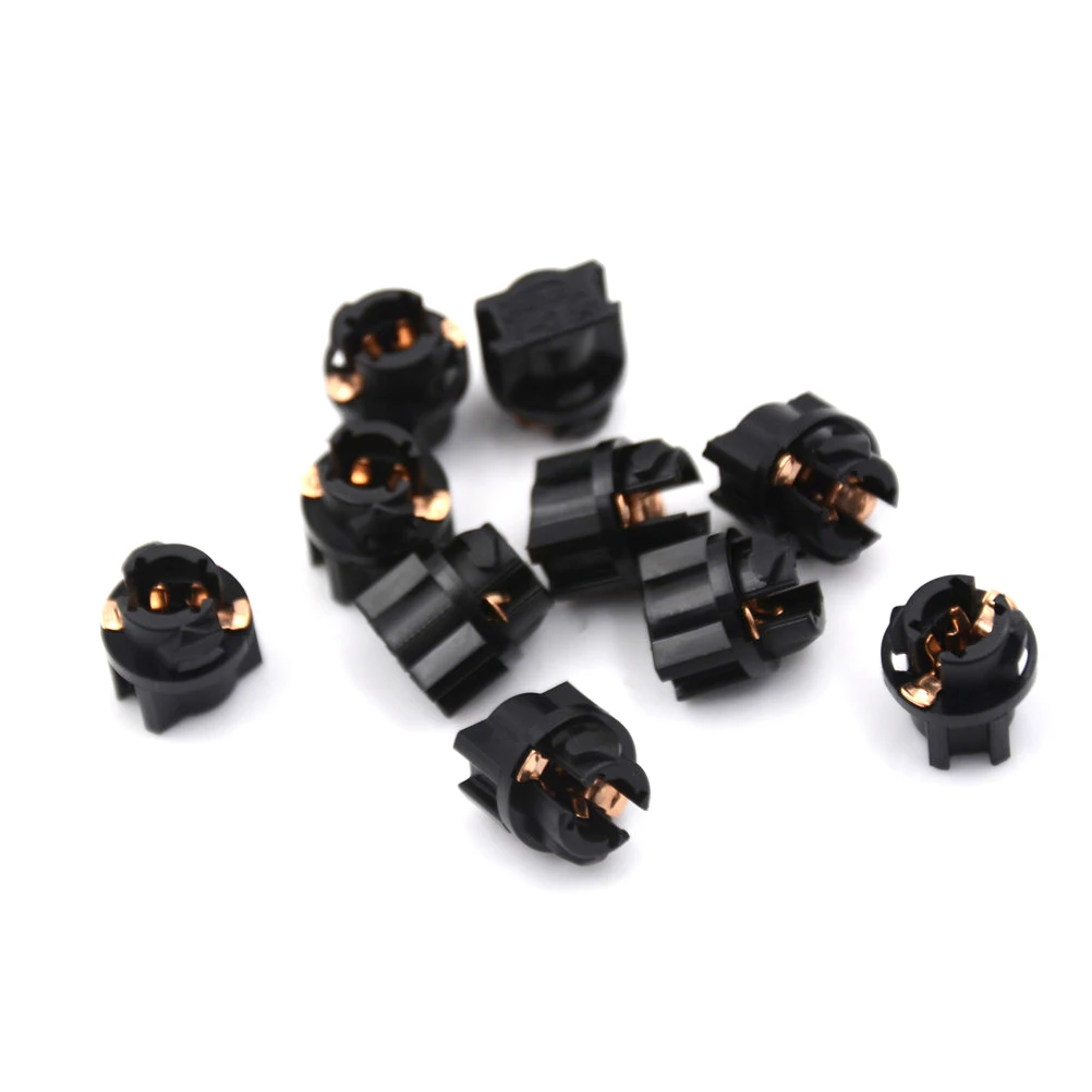 

10Pcs T5 Socket Twist Lock Instrument Panel Cluster Plug Dash Light Bulb