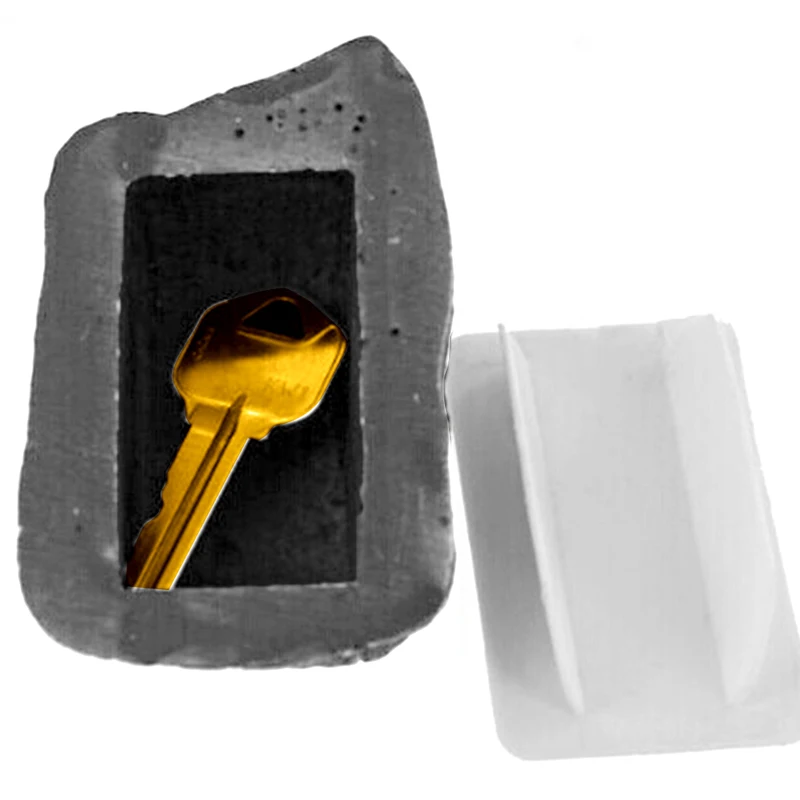 Outdoor Spare Garden Key Box Rock Hidden Hide In Stone Security Safe Storage Hiding Containers