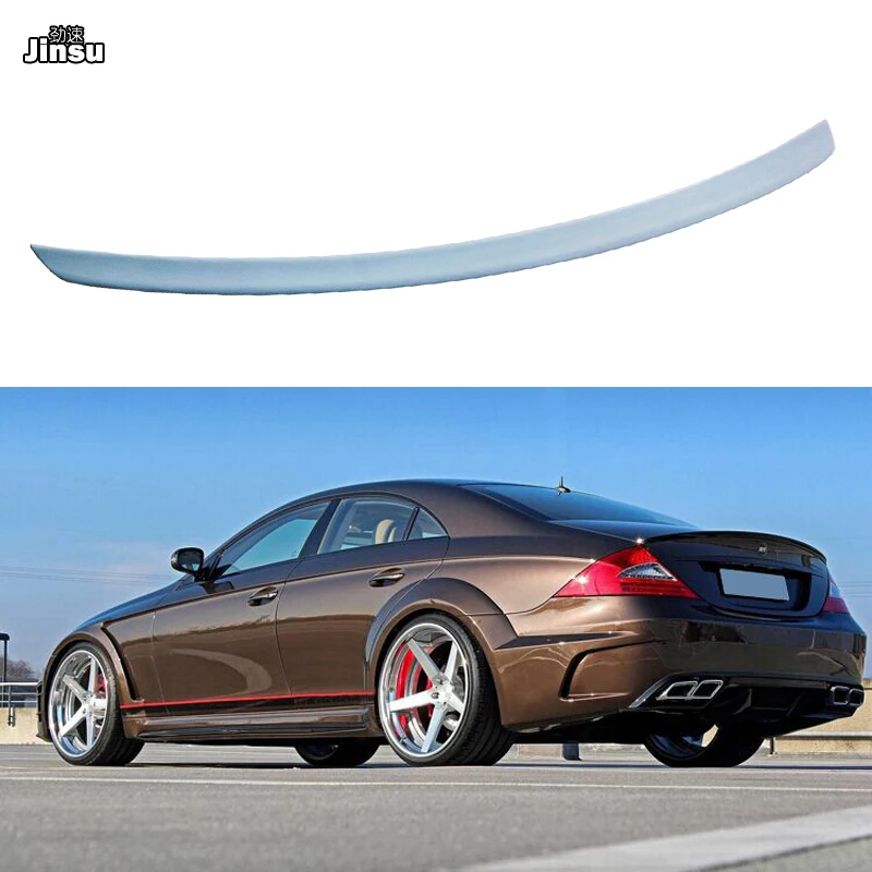 

For Benz CLS class sedan cls300 cls350 cls500 2004 - 2009 AMG style rear trunk lip W219 PU gary primer spoiler wing